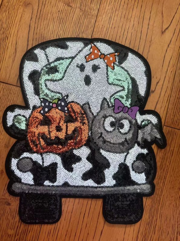 Cowprint Halloween Truck Patch