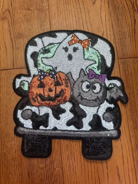 Cowprint Halloween Truck Patch