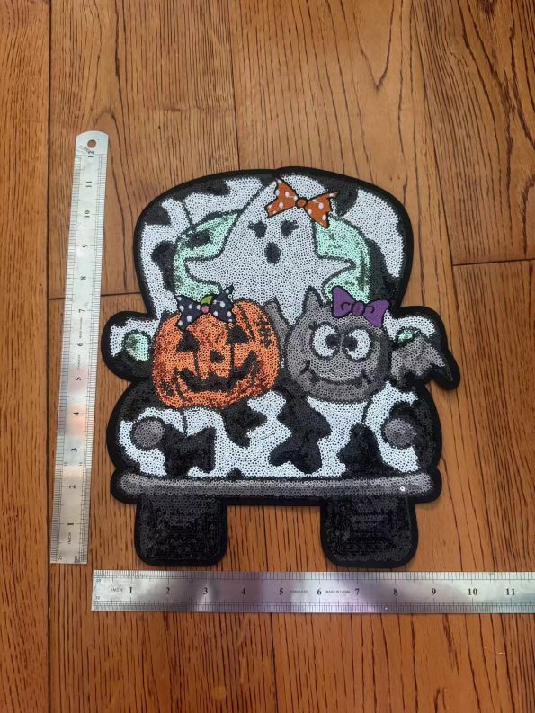 Cowprint Halloween Truck Patch