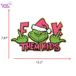 Grinch chenille Patch-01