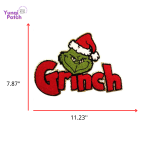 Grinch chenille Patch-01