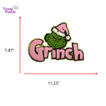 Grinch chenille Patch-01