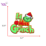 Grinch chenille Patch-01