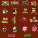 Grinch chenille Patch-01