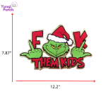 Grinch chenille Patch-01